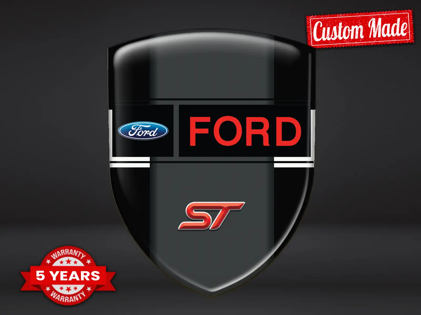 Ford Emblème Bombé Qualité Pro Personnalisable